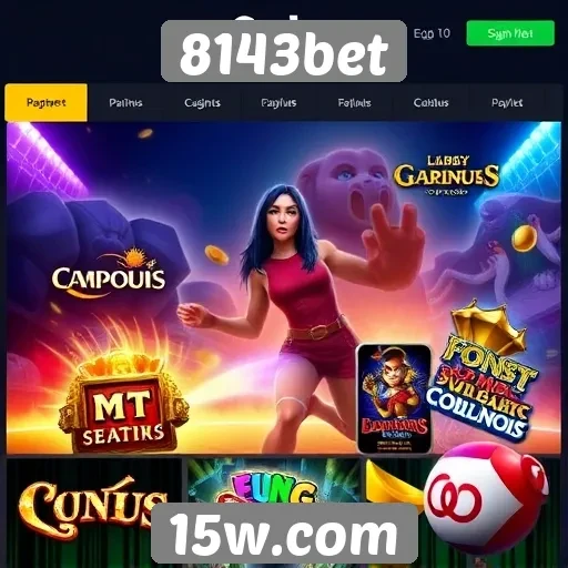 Variedade de jogos disponíveis na 8143bet